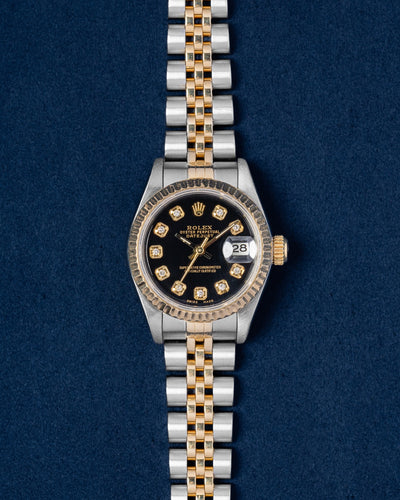 Black Diamond Rolex Lady-Datejust 26 179173 | Grand Caliber Dallas, TX
