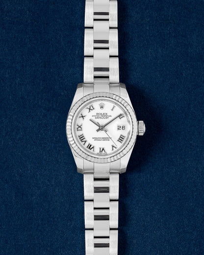 White Roman 26mm Rolex Lady-Datejust 179174 | Grand Caliber Womens Watches