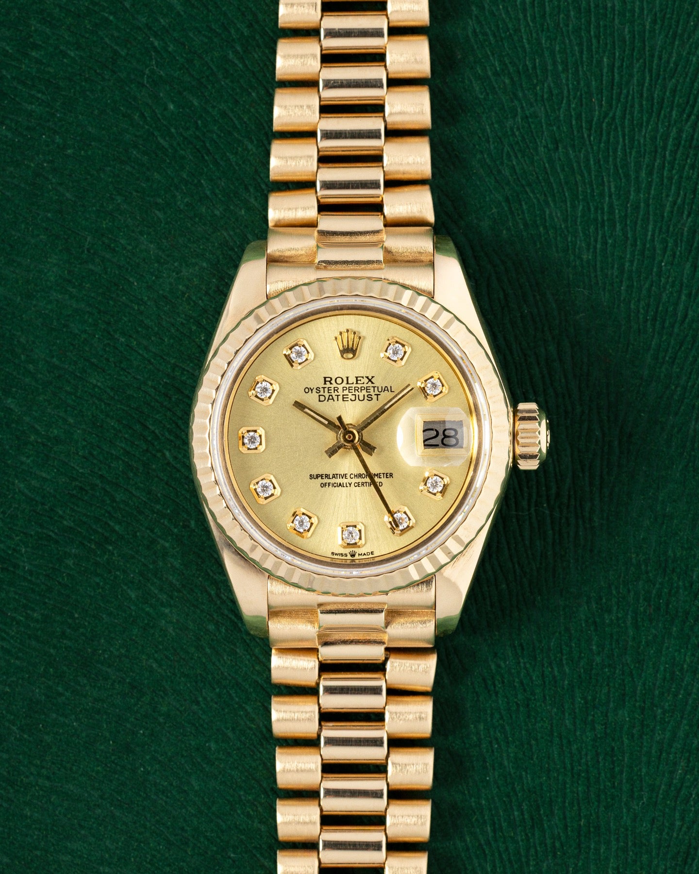 Gold Rolex Lady-Datejust 6917 Diamond Dial | Grand Caliber Watches Texas