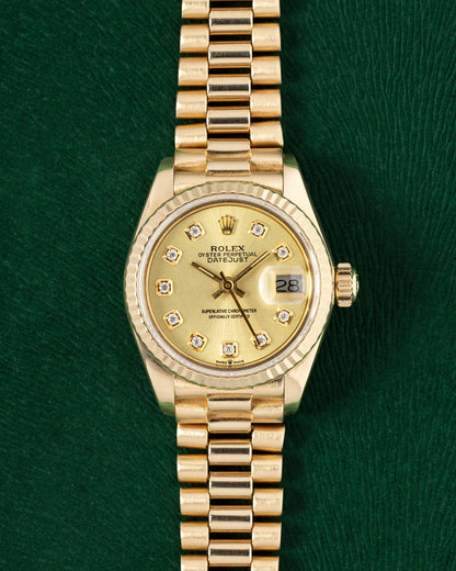 Gold Rolex Lady-Datejust 6917 Diamond Dial | Grand Caliber Watches Texas