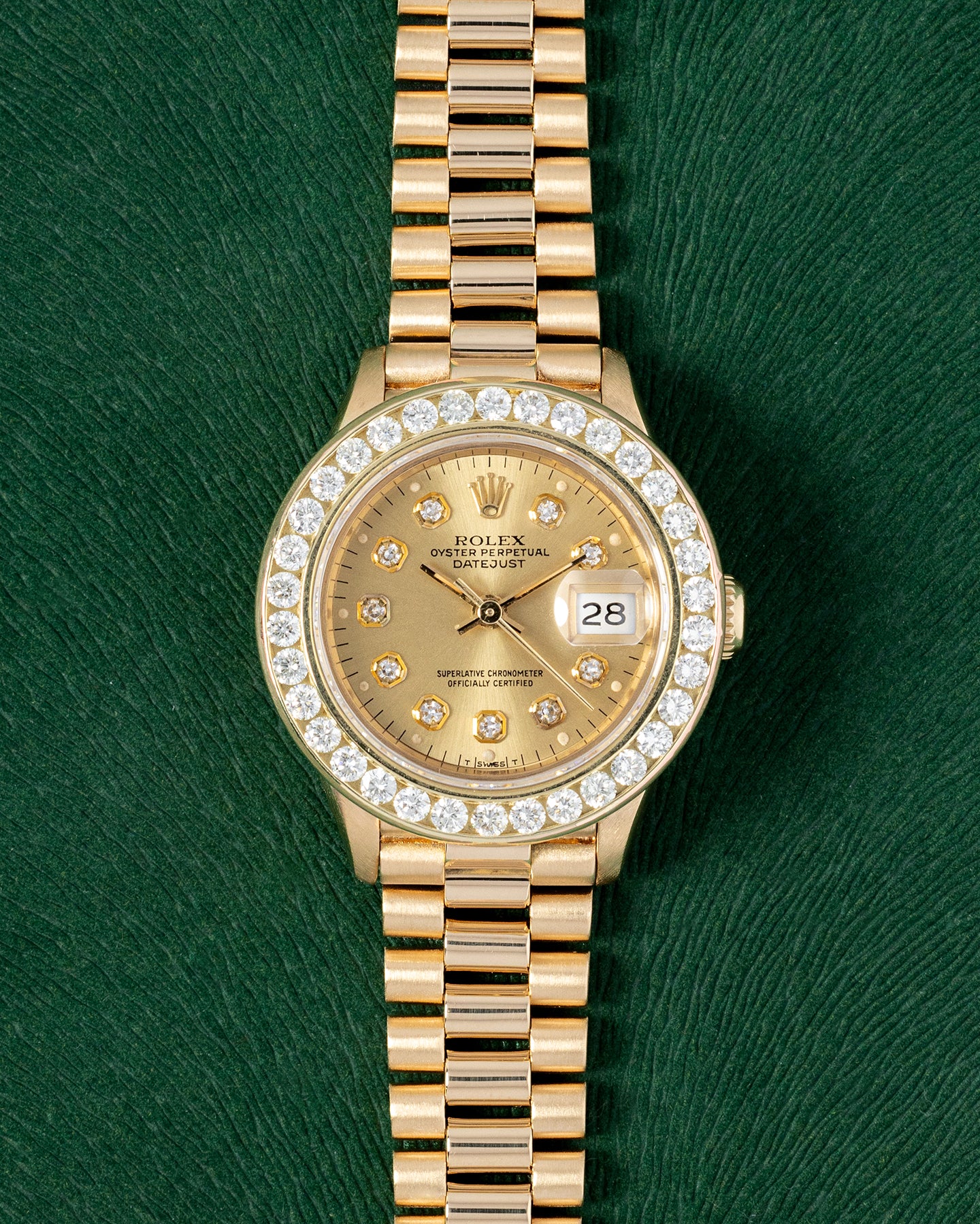 Yellow Gold Rolex Lady Datejust 69178 Diamond Bezel Watch | Grand Caliber