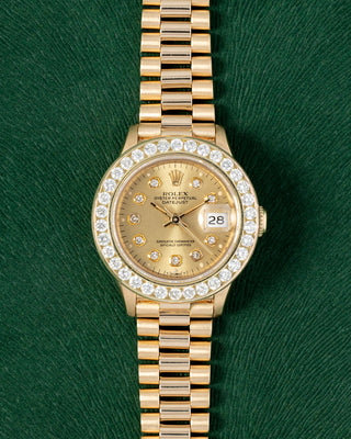 Yellow Gold Rolex Lady Datejust 69178 Diamond Bezel Watch | Grand Caliber