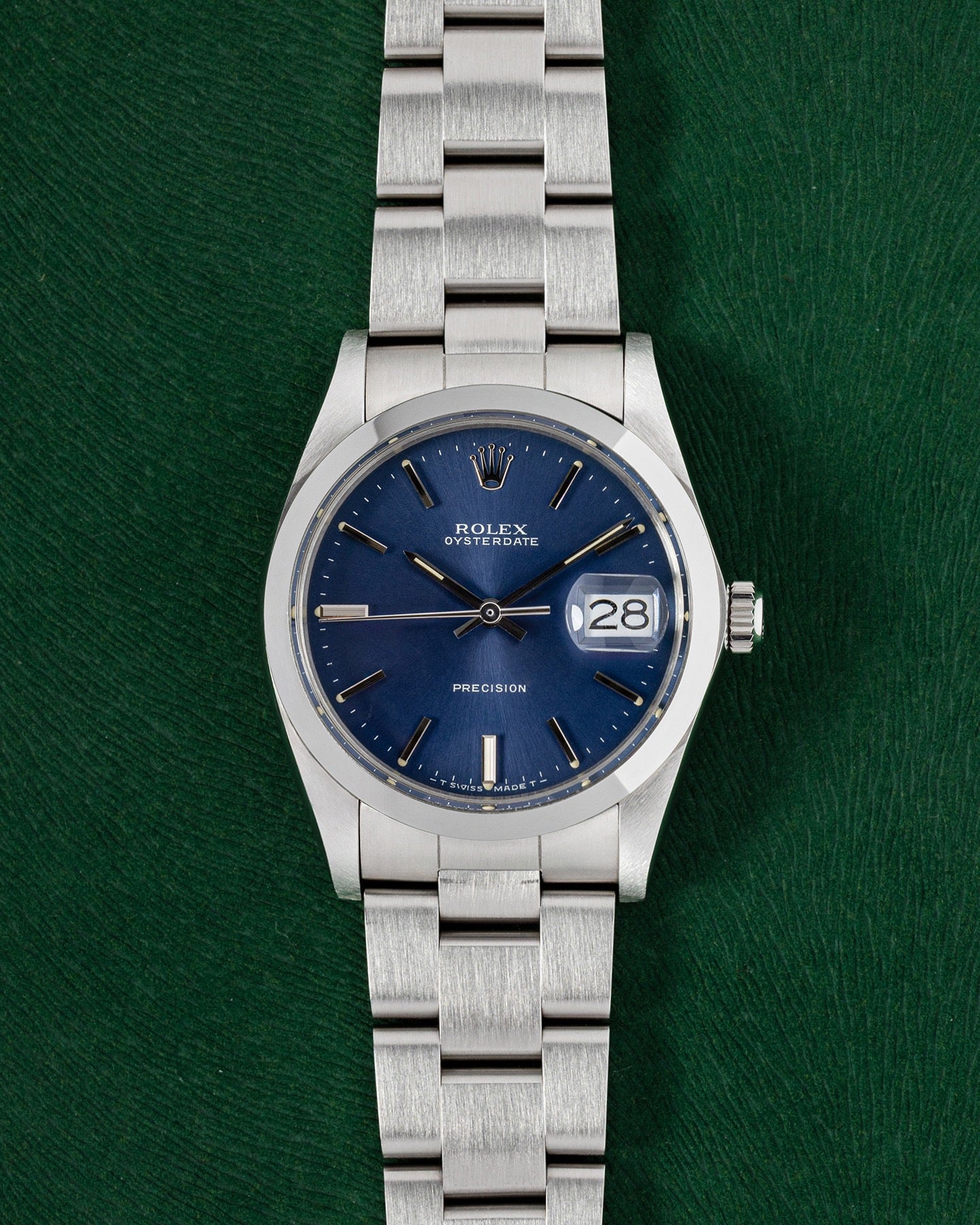 Blue Rolex Oyster Date 34 6694 | Grand Caliber Watches Dallas