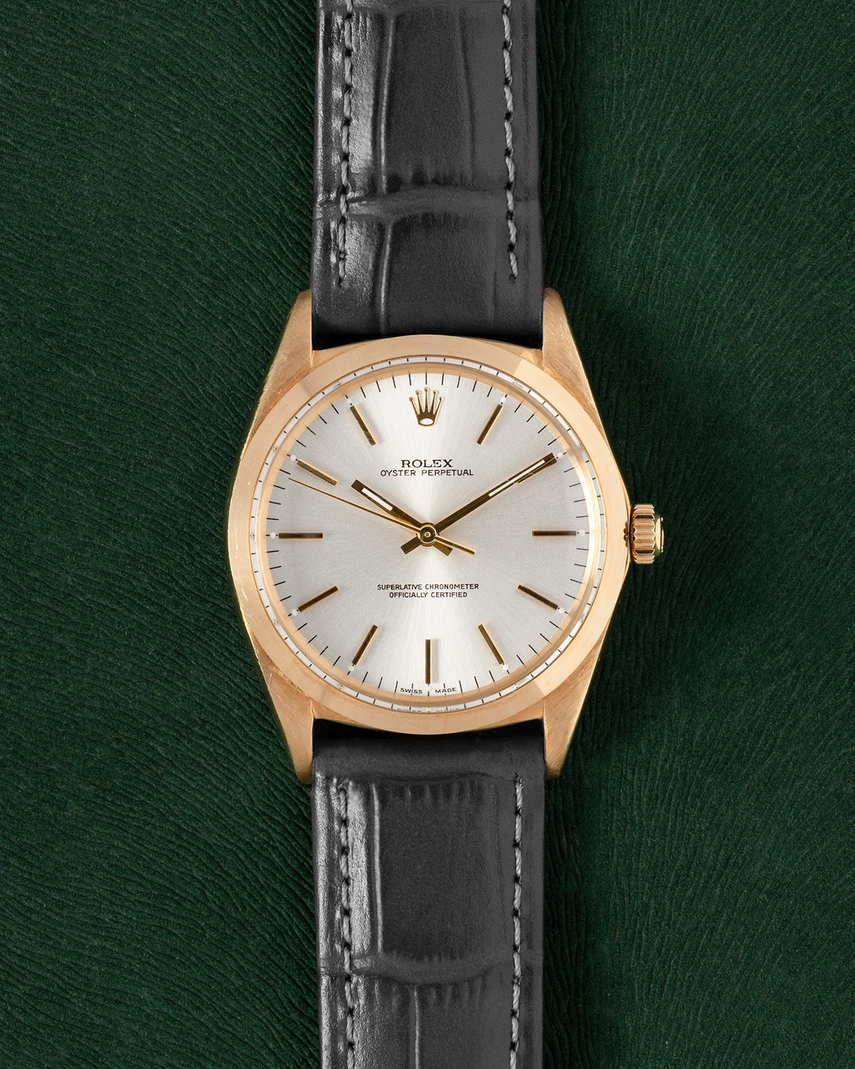 Rolex Oyster Perpetual CG Automatic Winding Watch Rolex c1966 Serviced Cap Gold Grey Dial Vintage  main image 2