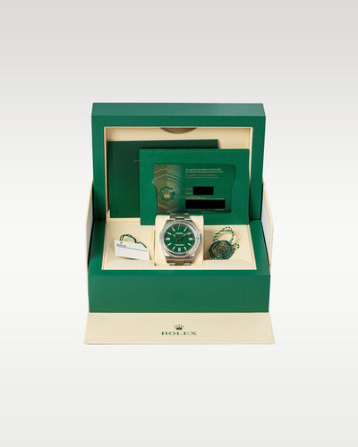 Rolex Oyster Perpetual Green Dial 124300