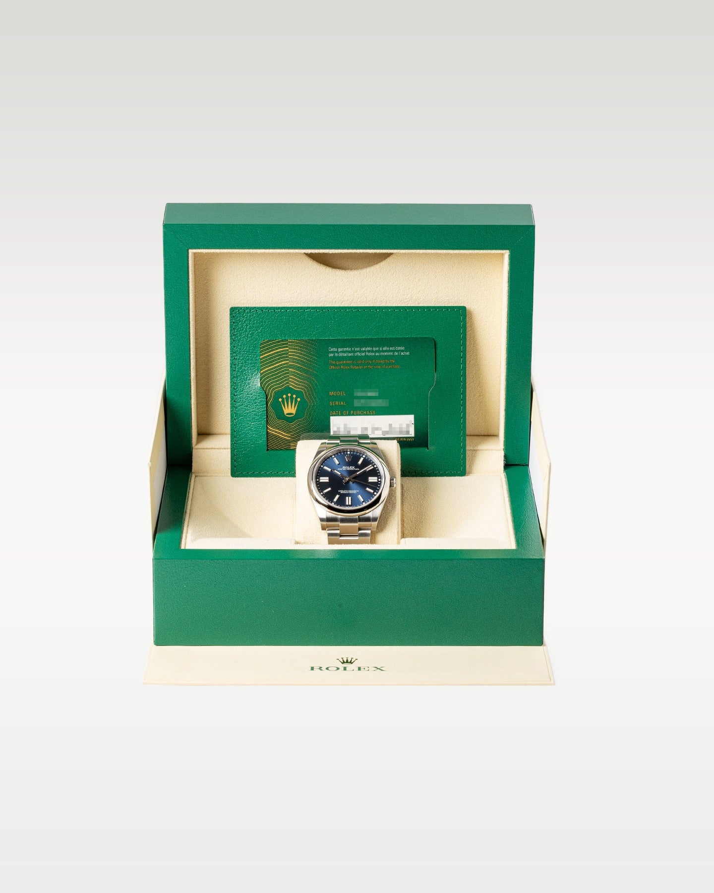 blue dial Rolex Oyster Perpetual 124300 | New Watches at Grand Caliber Texas