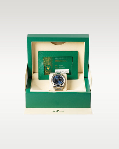 blue dial Rolex Oyster Perpetual 124300 | New Watches at Grand Caliber Texas
