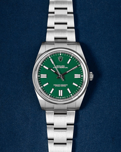 Rolex Oyster Perpetual Green Dial 124300