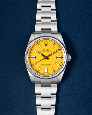 Rolex Oyster Perpetual Yellow Dial 124300