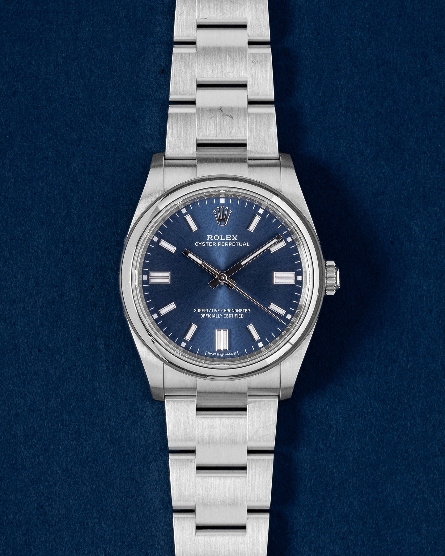 2025 Blue Index Rolex Oyster Perpetual 126000 | Grand Caliber Dallas, Texas