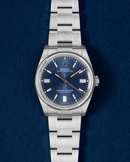 2025 Blue Index Rolex Oyster Perpetual 126000 | Grand Caliber Dallas, Texas