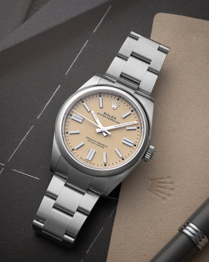 New Beige Rolex Oyster Perpetual 134300 | Grand Caliber USA