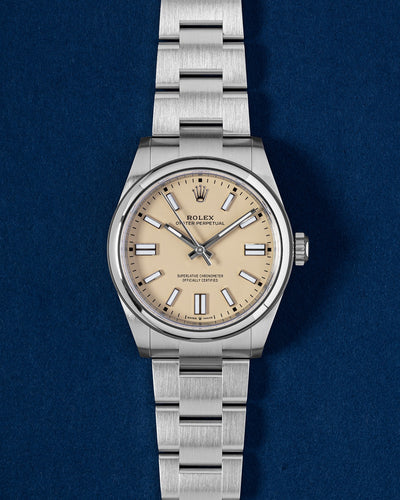 New Beige Rolex Oyster Perpetual 134300 | Grand Caliber USA