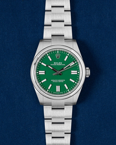 Green Dial Rolex Oyster Perpetual 134300 | Grand Caliber 2026 Watches Dallas