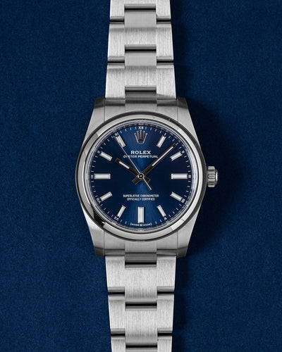 2022 Blue Rolex Oyster Perpetual 34 124200 | Grand Caliber Dallas, Texas