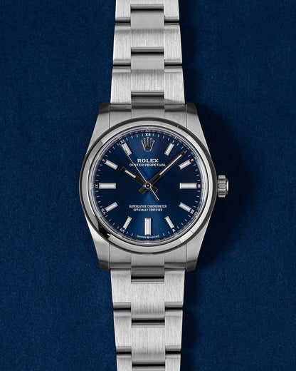 2022 Blue Rolex Oyster Perpetual 34 124200 | Grand Caliber Dallas, Texas