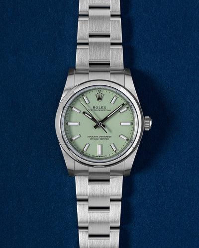 Rolex Oyster Perpetual 34 Pistachio 124200 | Grand Caliber Watches