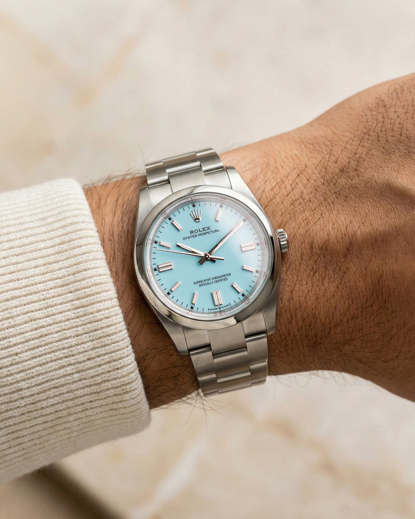 Turquoise Rolex Oyster Perpetual 36MM 126000 | Grand Caliber Watches USA