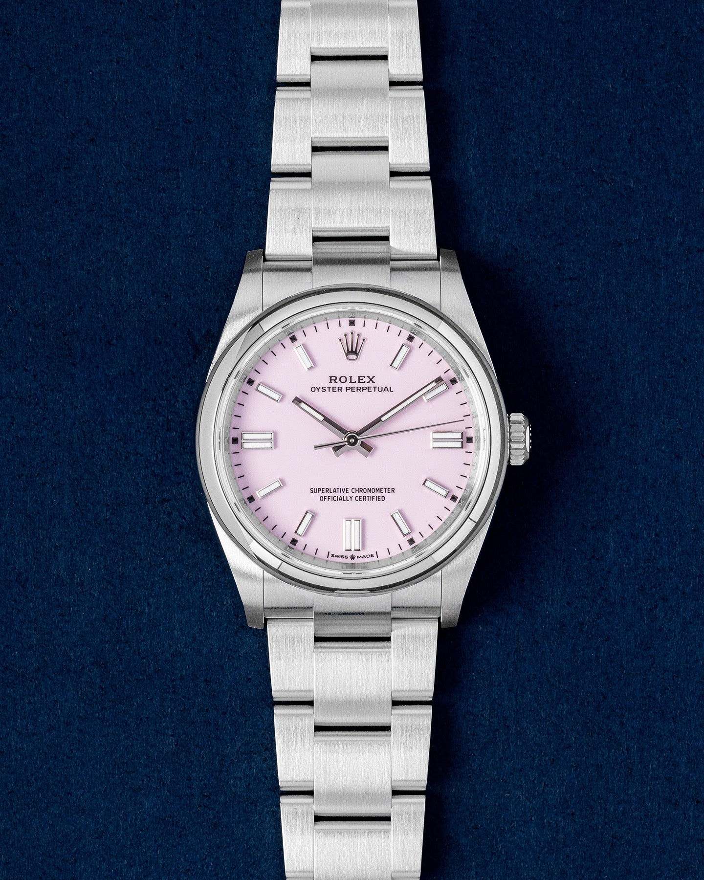 New Candy Pink Rolex Oyster Perpetual 126000 | Grand Caliber Dallas Texas