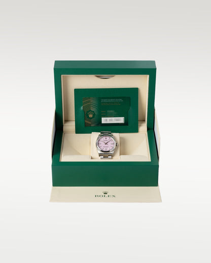 New Candy Pink Rolex Oyster Perpetual 126000 | Grand Caliber Dallas Texas