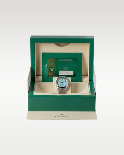 Turquoise Rolex Oyster Perpetual 36MM 126000 | Grand Caliber Watches USA