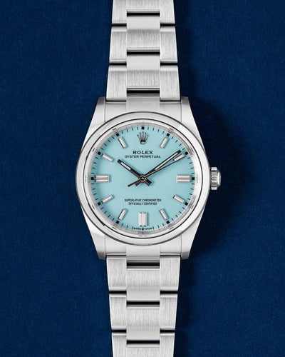 Turquoise Rolex Oyster Perpetual 36MM 126000 | Grand Caliber Watches USA