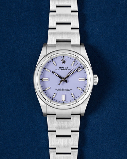 Lavender Rolex Oyster Perpetual 36 126000 | Grand Caliber Watches USA