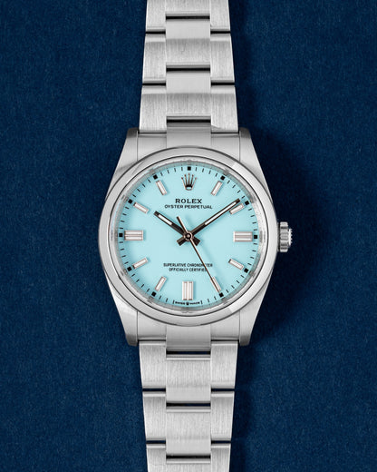 Turquoise Blue Rolex Oyster Perpetual 36 126000 Watch | Grand Caliber Near You