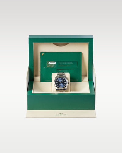 Blue Rolex Oyster Perpetual 41 124300 | Grand Caliber Dallas, Texas