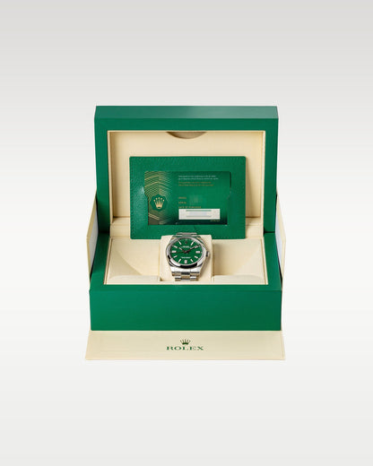 Bright Green Rolex Oyster Perpetual 41 124300 | Grand Caliber Watches