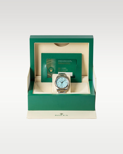 2023 Turquoise Blue Rolex Oyster Perpetual 41 124300 | Grand Caliber TX