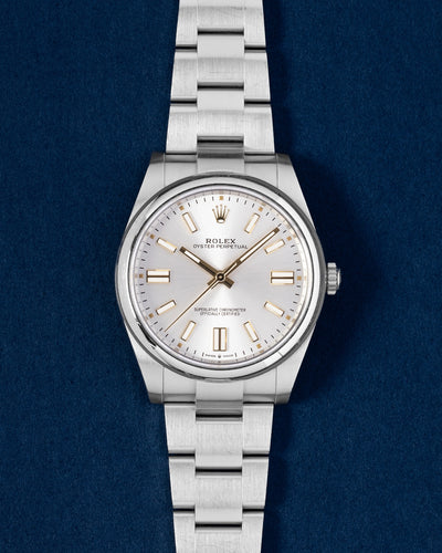 2020 Silver Index Rolex Oyster Perpetual 41 124300 | Grand Caliber Dallas, Texas