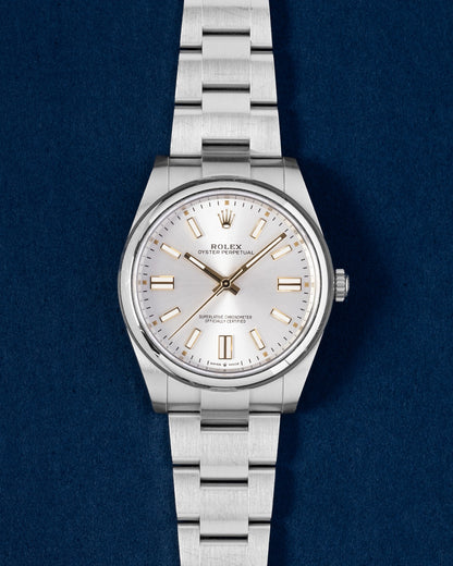 2020 Silver Index Rolex Oyster Perpetual 41 124300 | Grand Caliber Dallas, Texas