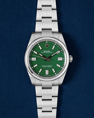 2024 Green Rolex Oyster Perpetual 41 124300 | Grand Caliber Watches
