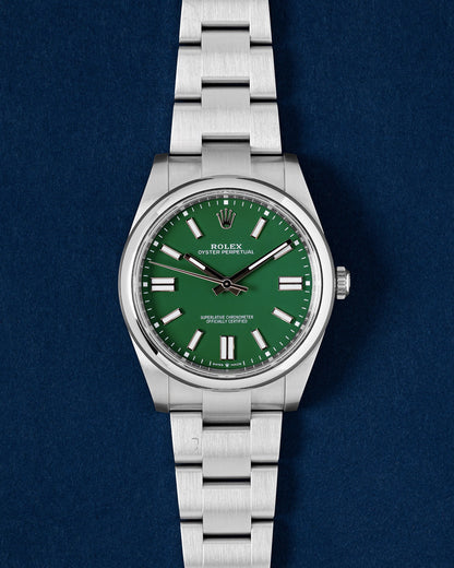 2024 Green Rolex Oyster Perpetual 41 124300 | Grand Caliber Watches