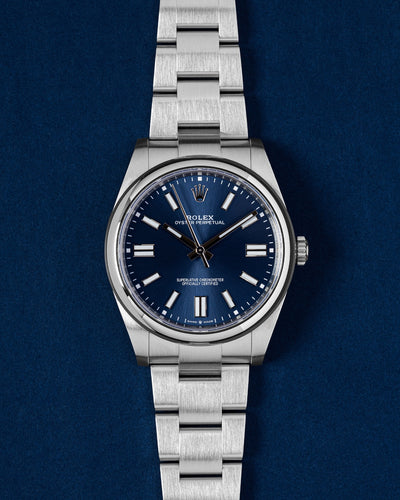Blue Rolex Oyster Perpetual 41 124300 | Grand Caliber Dallas, Texas