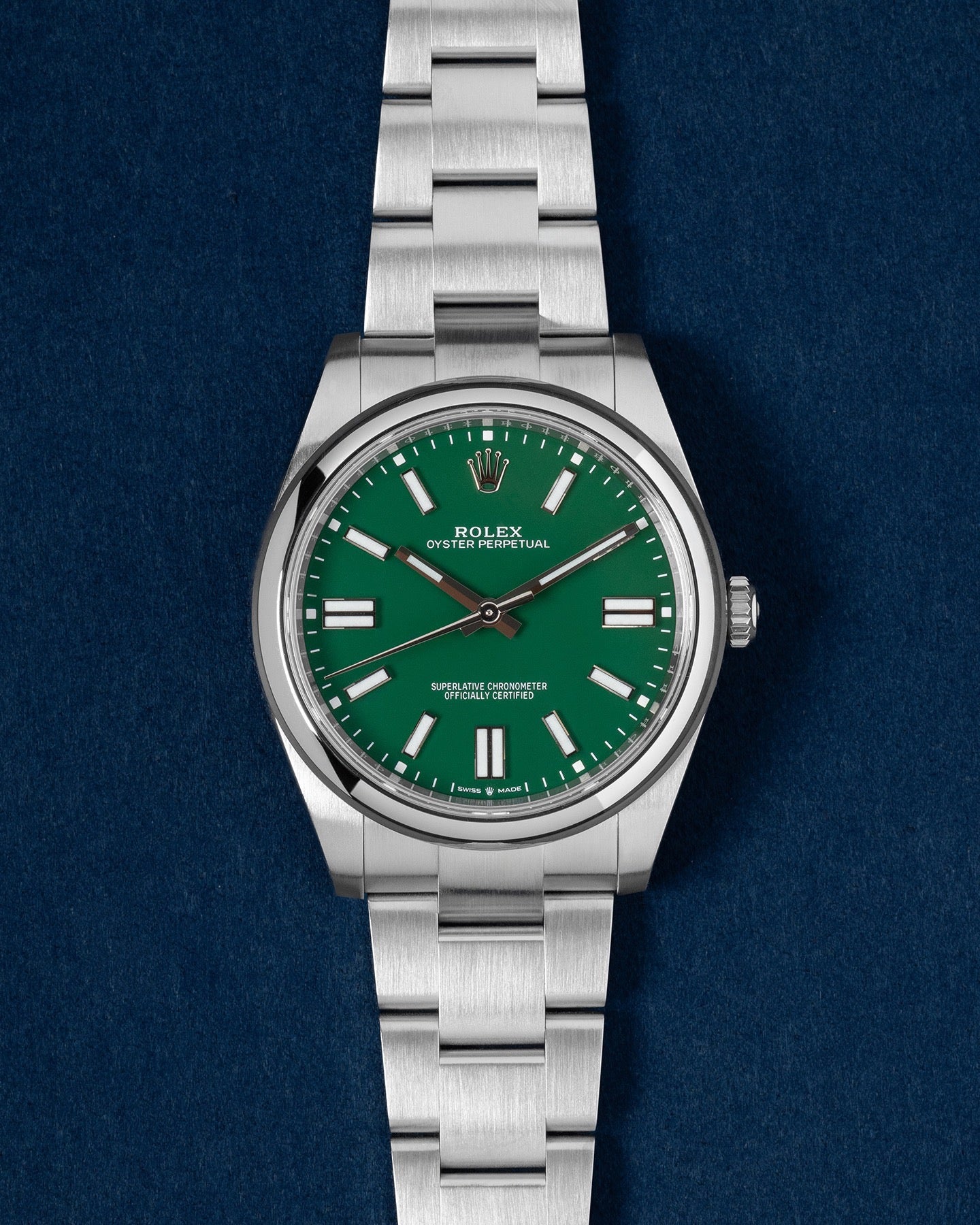 Bright Green Rolex Oyster Perpetual 41 124300 | Grand Caliber Watches