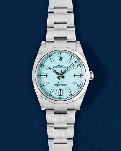 2023 Turquoise Blue Rolex Oyster Perpetual 41 124300 | Grand Caliber TX