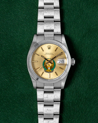 Champagne Rolex Oyster Perpetual Date 6694 UAE Armed Forces Signet