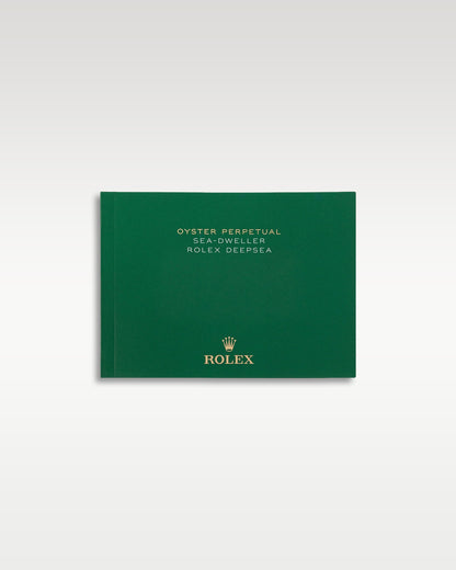 closed official dark green Rolex Oyster Perpetual Deepsea user instruction and operation manual booklet