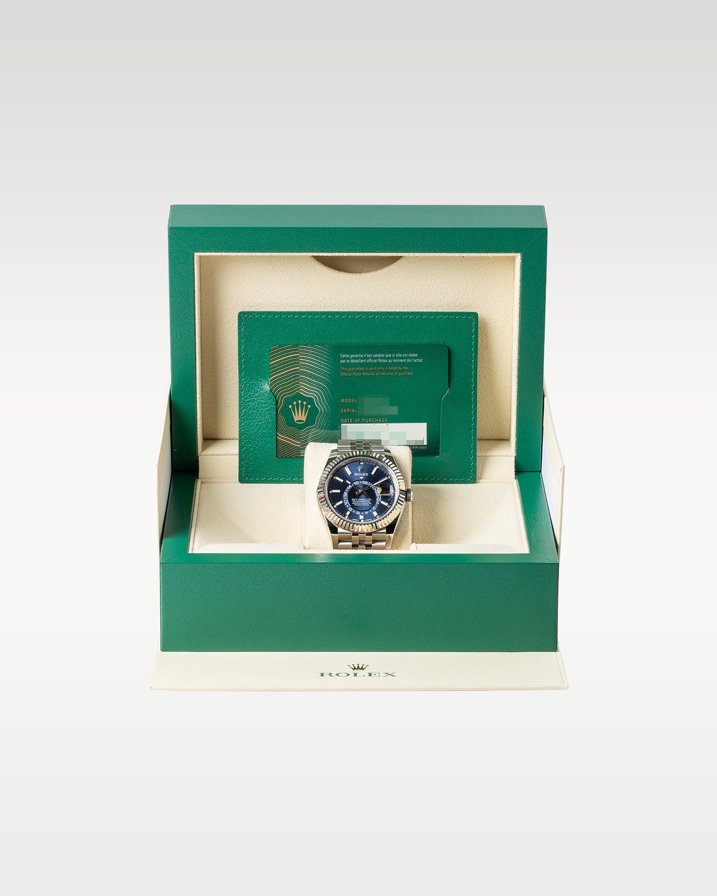 blue dial Jubilee bracelet Rolex Sky-Dweller 326934 | Grand Caliber Dallas