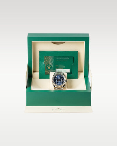 blue dial Jubilee bracelet Rolex Sky-Dweller 326934 | Grand Caliber Dallas