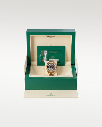 Slate Rose Gold Rolex Sky-Dweller 326935 | Grand Caliber Dallas, TX
