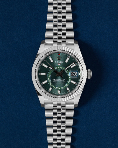 Mint Green Rolex Sky-Dweller 336934 | Grand Caliber Watches for Men TX