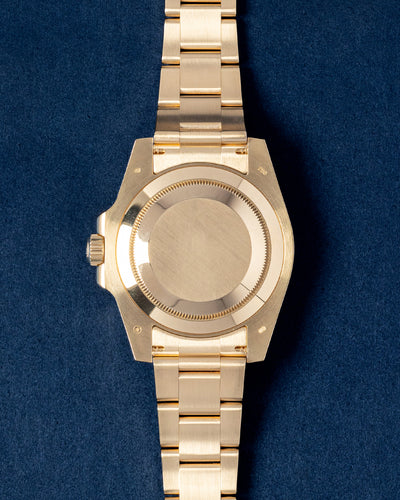 Yellow Gold 2017 Rolex Submariner 116618LN Watch  | Grand Caliber Dallas