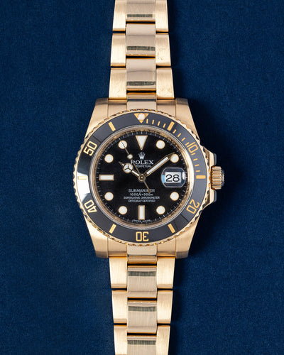 2010 Yellow Gold Rolex Submariner 116618LN Watch | Grand Caliber Dallas