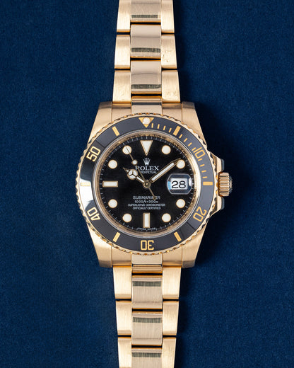 2010 Yellow Gold Rolex Submariner 116618LN Watch | Grand Caliber Dallas