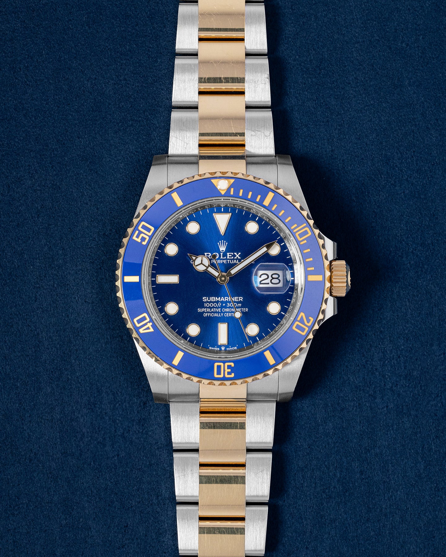 Two Tone Yellow Gold Rolex Submariner 126613LB Blue Watch | Grand Caliber Dallas