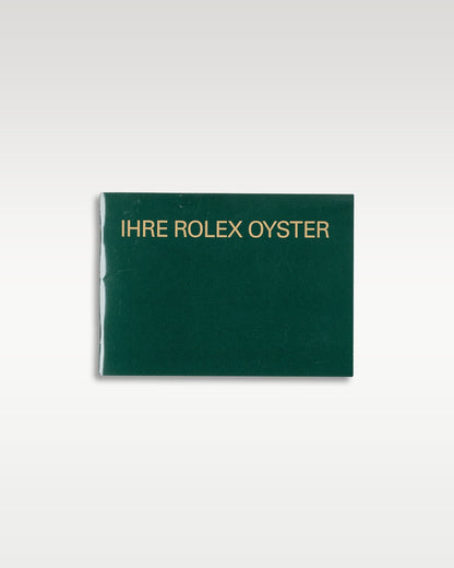Official green German language Ihre Rolex Oyster owners operating instruction manual booklet
