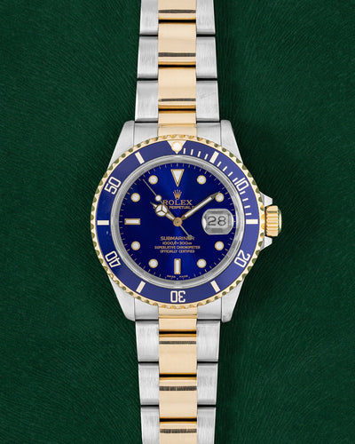 1991 Bluesy Rolex Submariner 16613LB | Grand Caliber Watches DFW